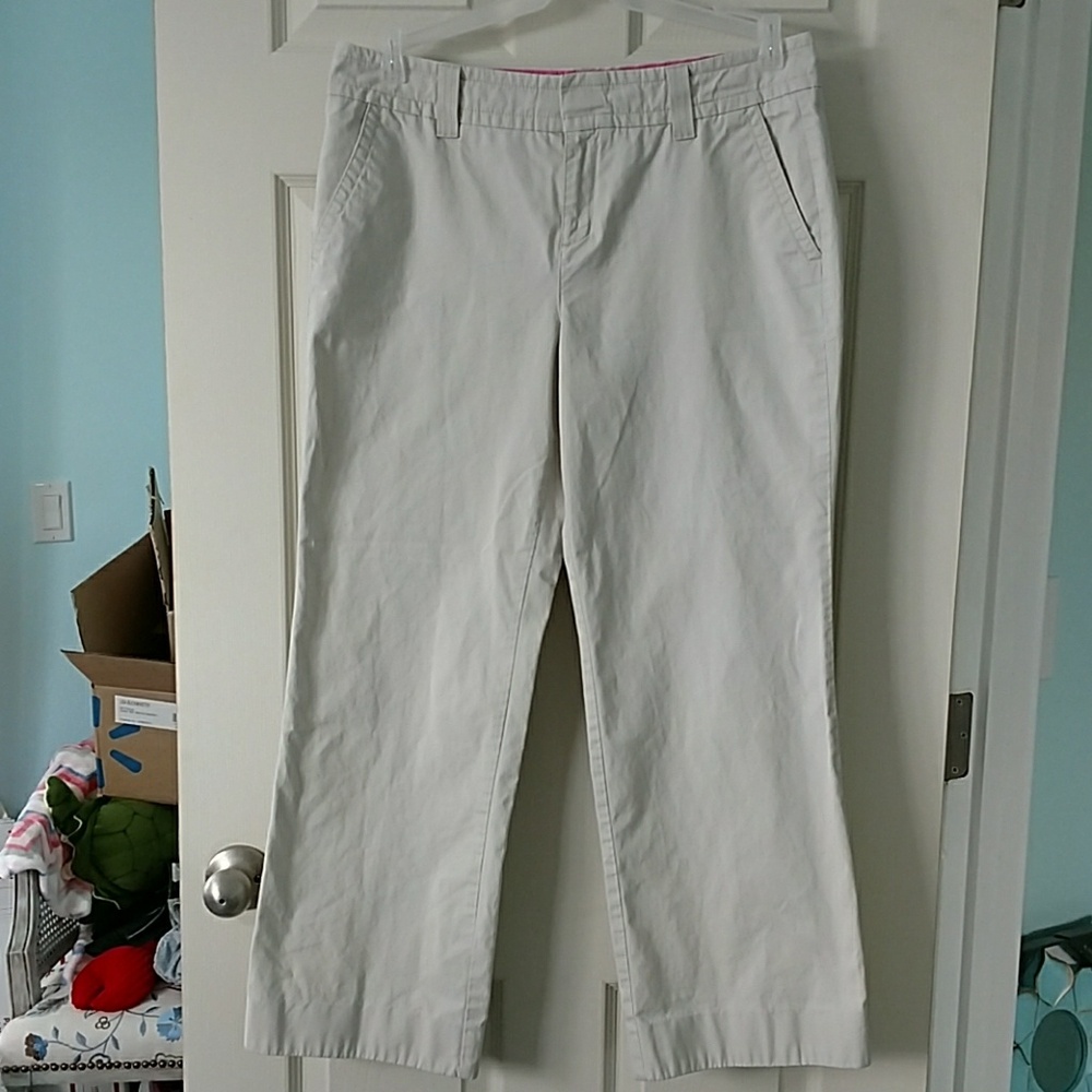 Lilly Pulitzer White Cropped Casual Pants